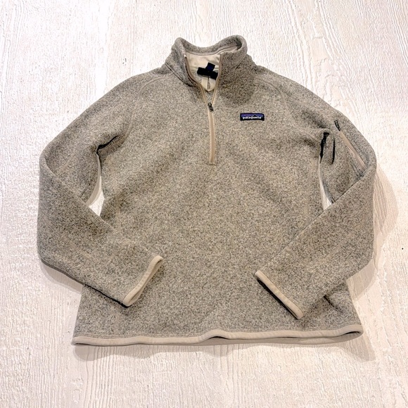 Patagonia Better Sweater Quarter-Zip Fleece Pullover Cream Gray - Picture 6 of 10